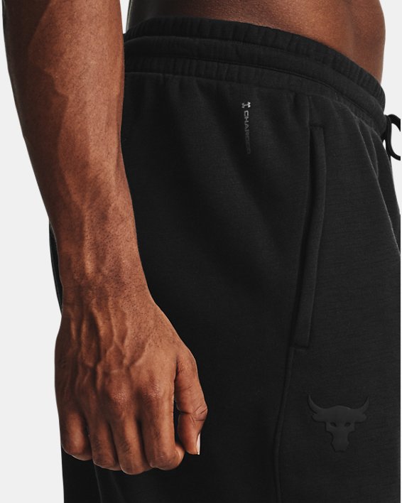 Men's Project Rock Charged Cotton® Fleece Pants, Black, pdpMainDesktop image number 2